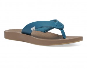 Sanuk Cosmic Yoga Mat Deep Teal Sandals Deep Turquoise | ZRGA-63719