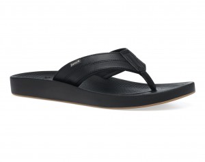 Sanuk Cosmic Yoga Mat Sandals Black | ARPI-47310