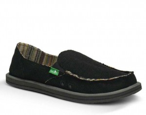 Sanuk Donna Hemp Shoes Black | QIGC-68571