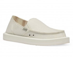 Sanuk Donna St Hemp Sidewalk Surfers White | LRJO-47213