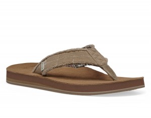 Sanuk Fraid Not St Natural Sandals Beige | IGKN-12347