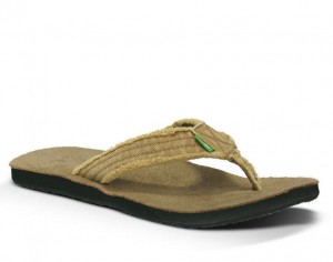 Sanuk Mens Fraid Not Sandals Khaki | CYJH-30846