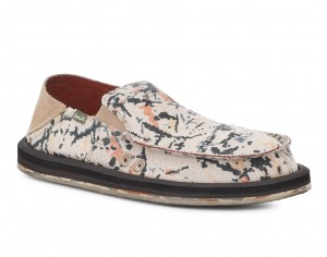 Sanuk Sidewalk Surfer St Donavon Shoes Paint Splatter | YIWD-93045