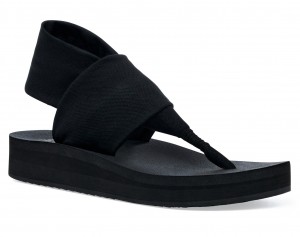 Sanuk Sling St Midform Sandals Black | MNBH-84792