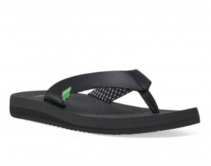 Sanuk Yoga Mat Ebony Sandals Ebony | NGBQ-54923