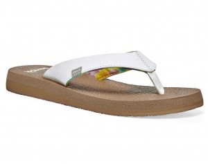 Sanuk Yoga Mat Sandals White | RFTS-29340