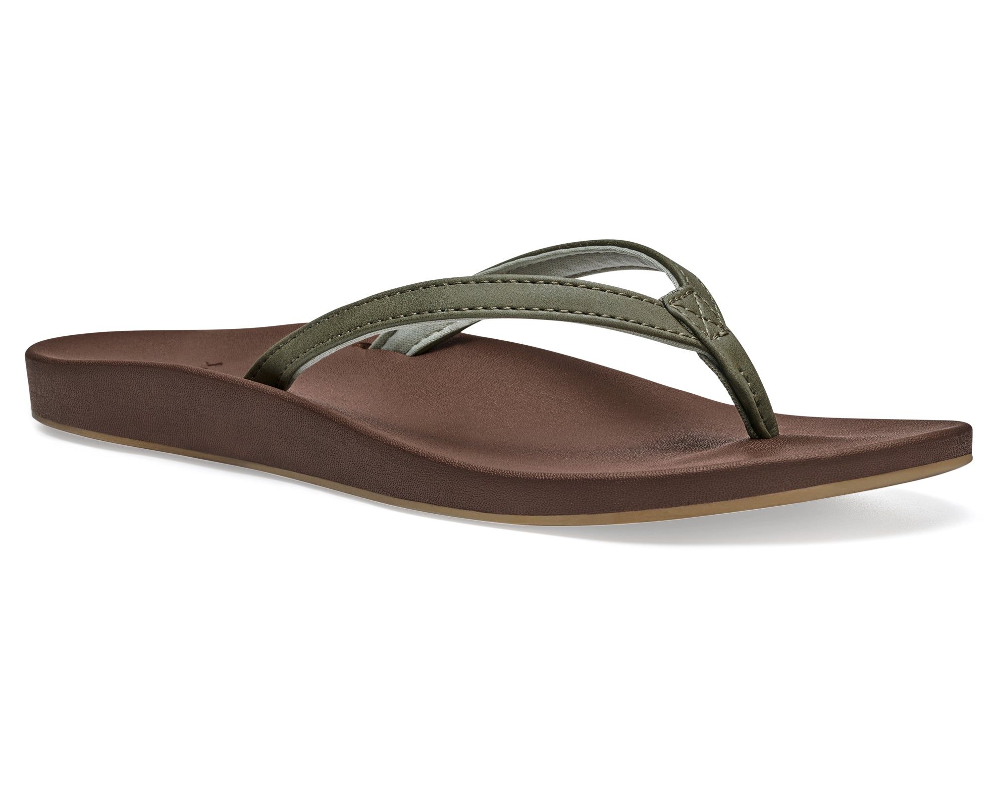 Sanuk Cosmic Yoga Joy Burnt Sandals Olive | SWRP-71023