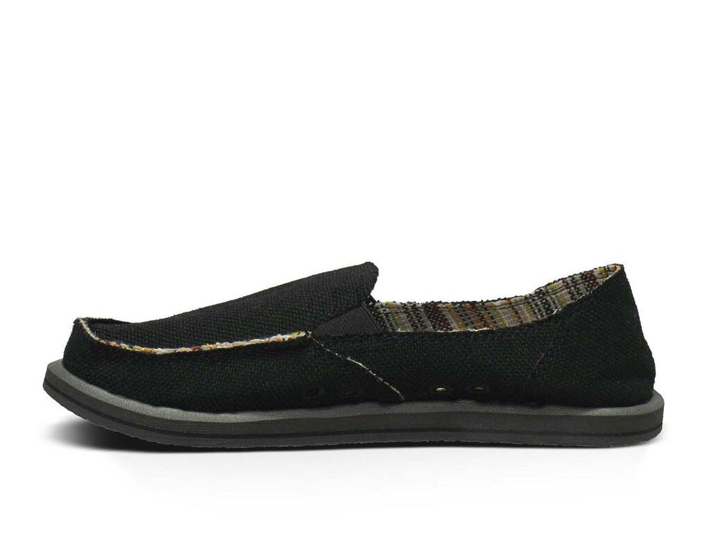 Sanuk Donna Hemp Shoes Black | QIGC-68571