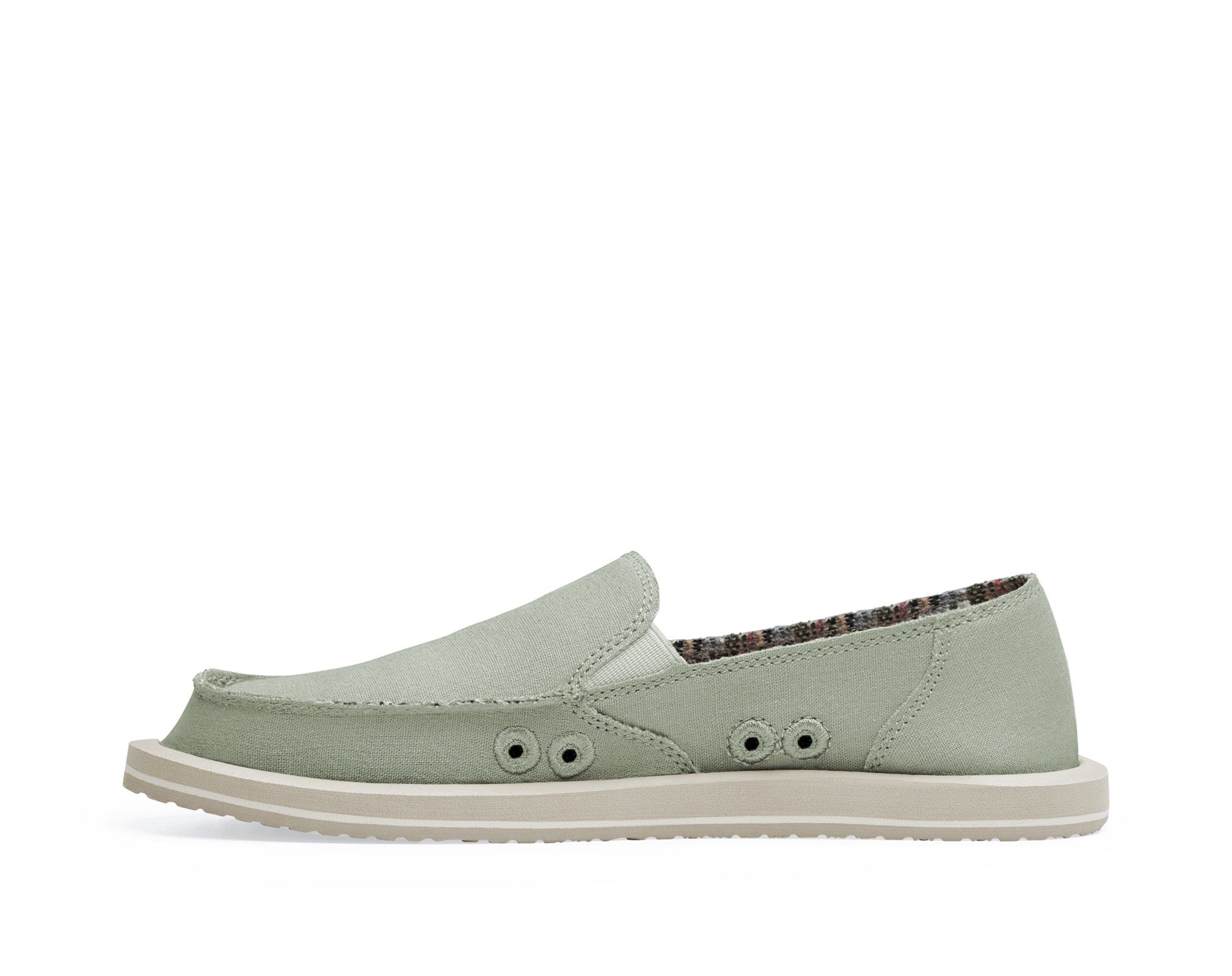 Sanuk Donna Hemp Sidewalk Surfers Olive Grey | LKJP-79381