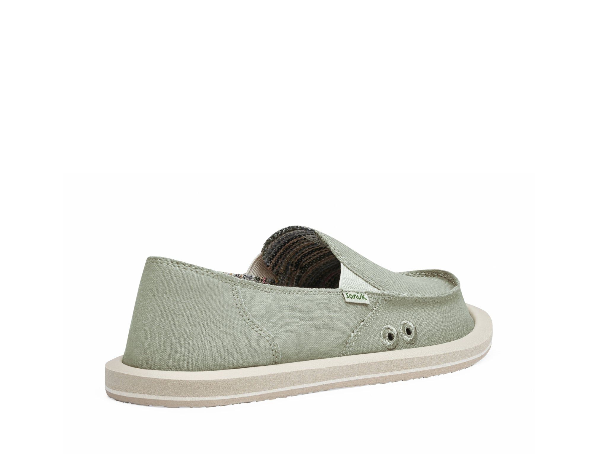 Sanuk Donna Hemp Sidewalk Surfers Olive Grey | LKJP-79381