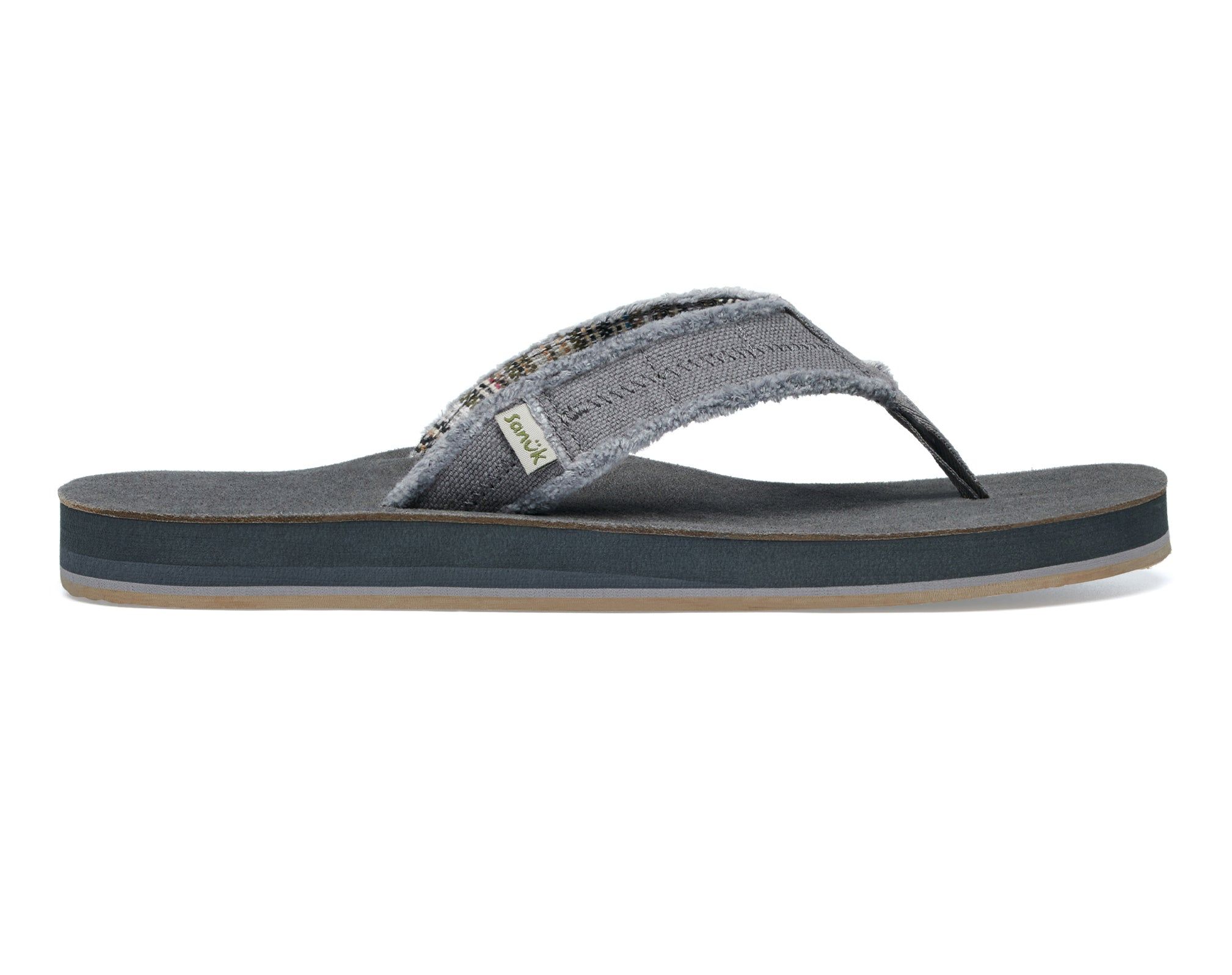 Sanuk Fraid Not St Charcoal Sandals Grey | ADRS-63741