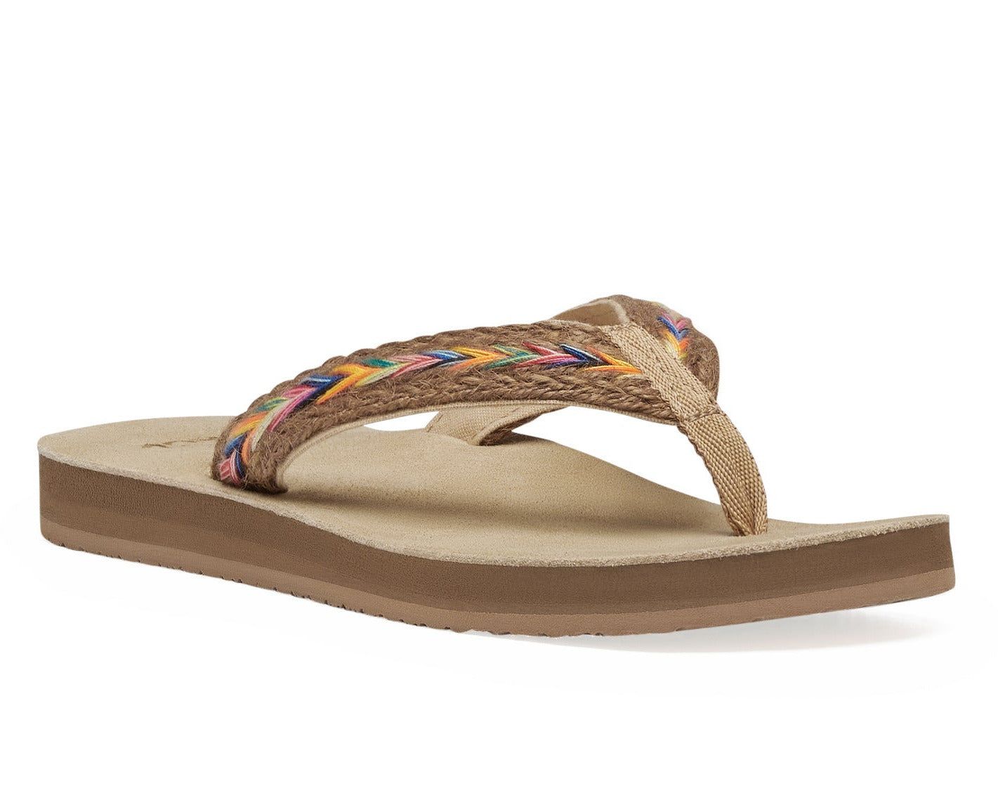 Sanuk Fraidy Hemp Rainbow Sandals Multicolor | XHQU-69130