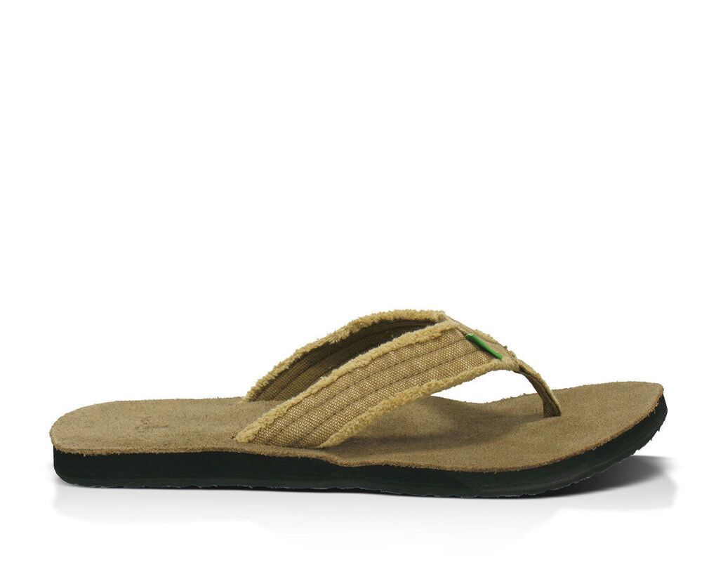 Sanuk Mens Fraid Not Sandals Khaki | CYJH-30846