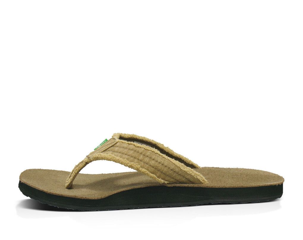 Sanuk Mens Fraid Not Sandals Khaki | CYJH-30846