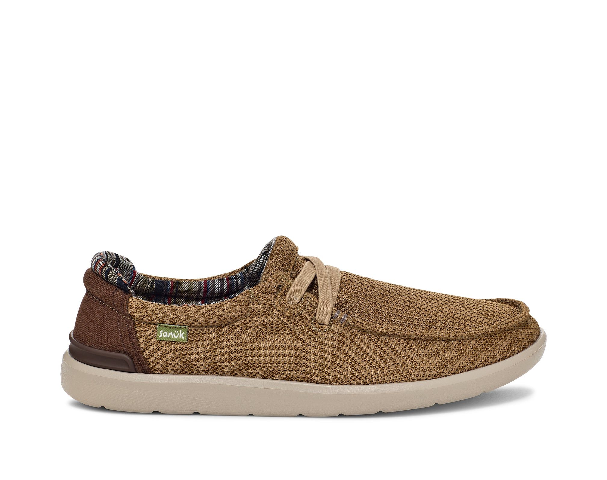 Sanuk Shaka Lite 2 Knit Shoes Khaki | IYAD-85174