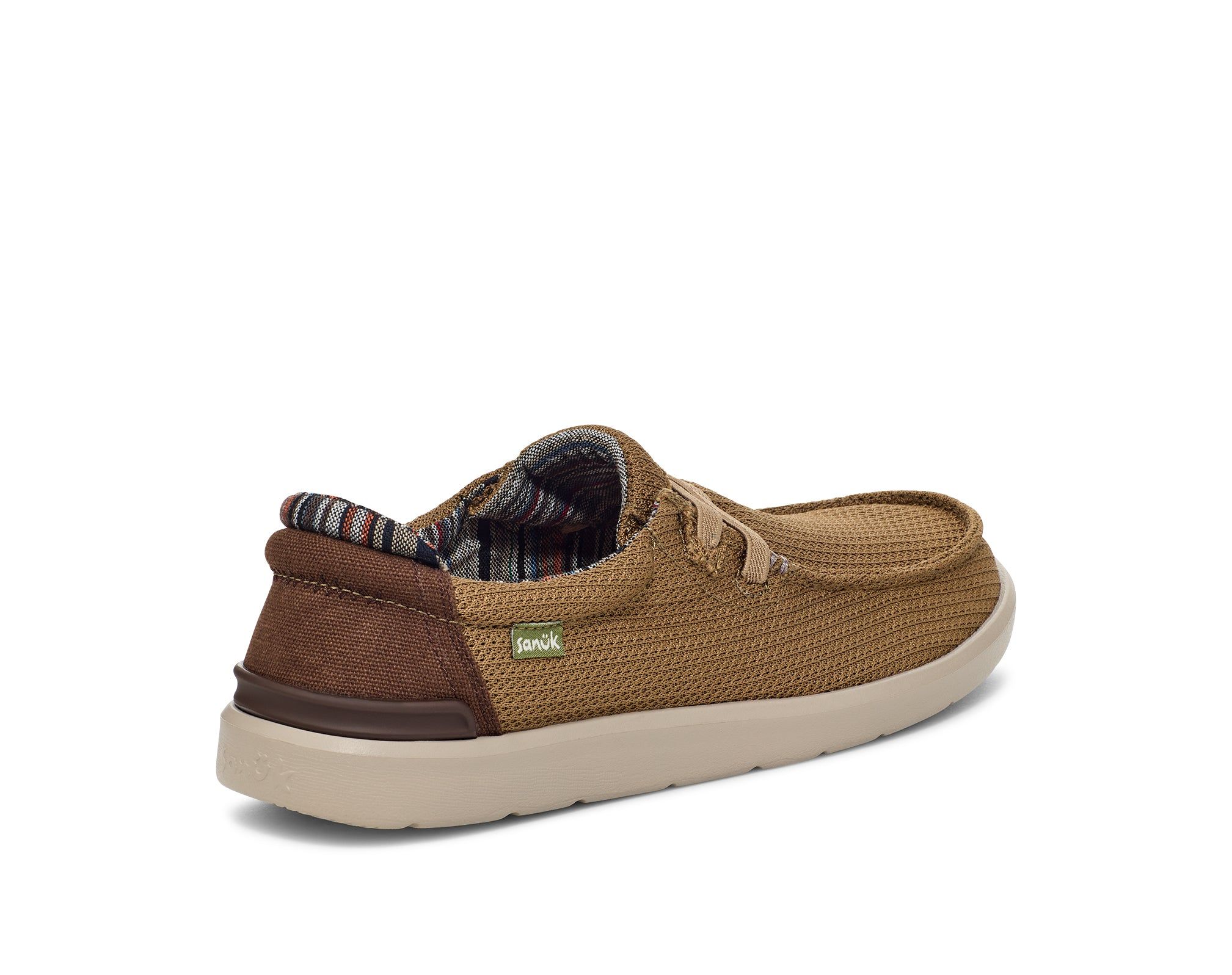 Sanuk Shaka Lite 2 Knit Shoes Khaki | IYAD-85174