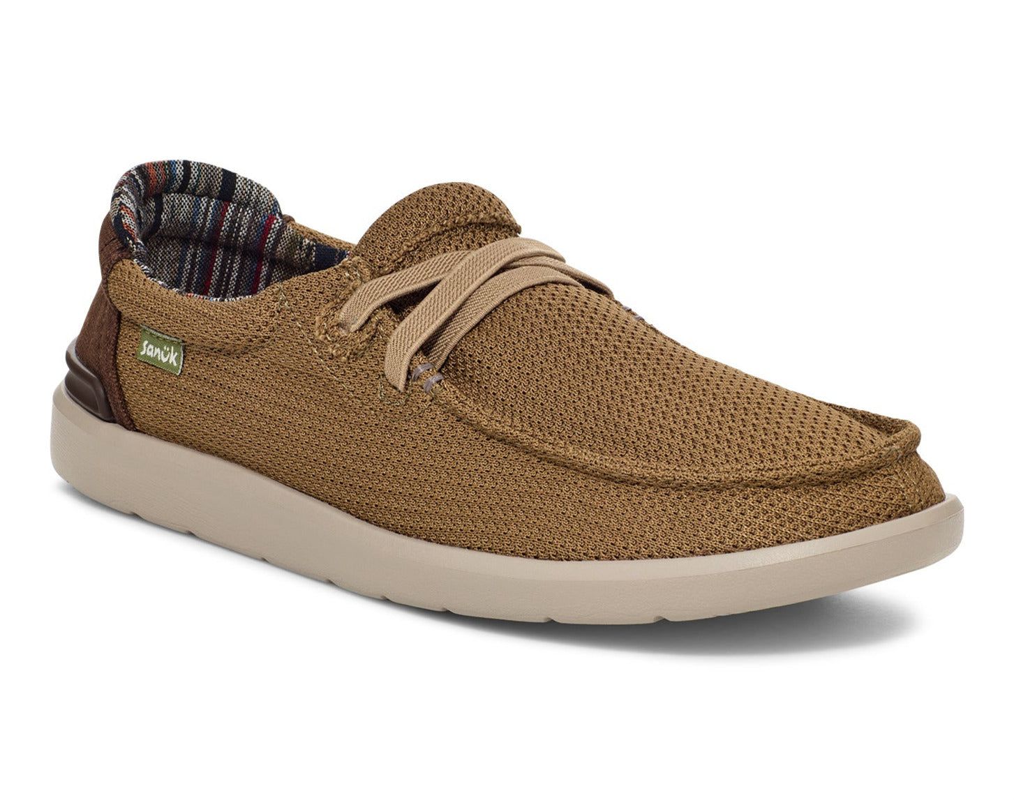 Sanuk Shaka Lite 2 Knit Shoes Khaki | IYAD-85174