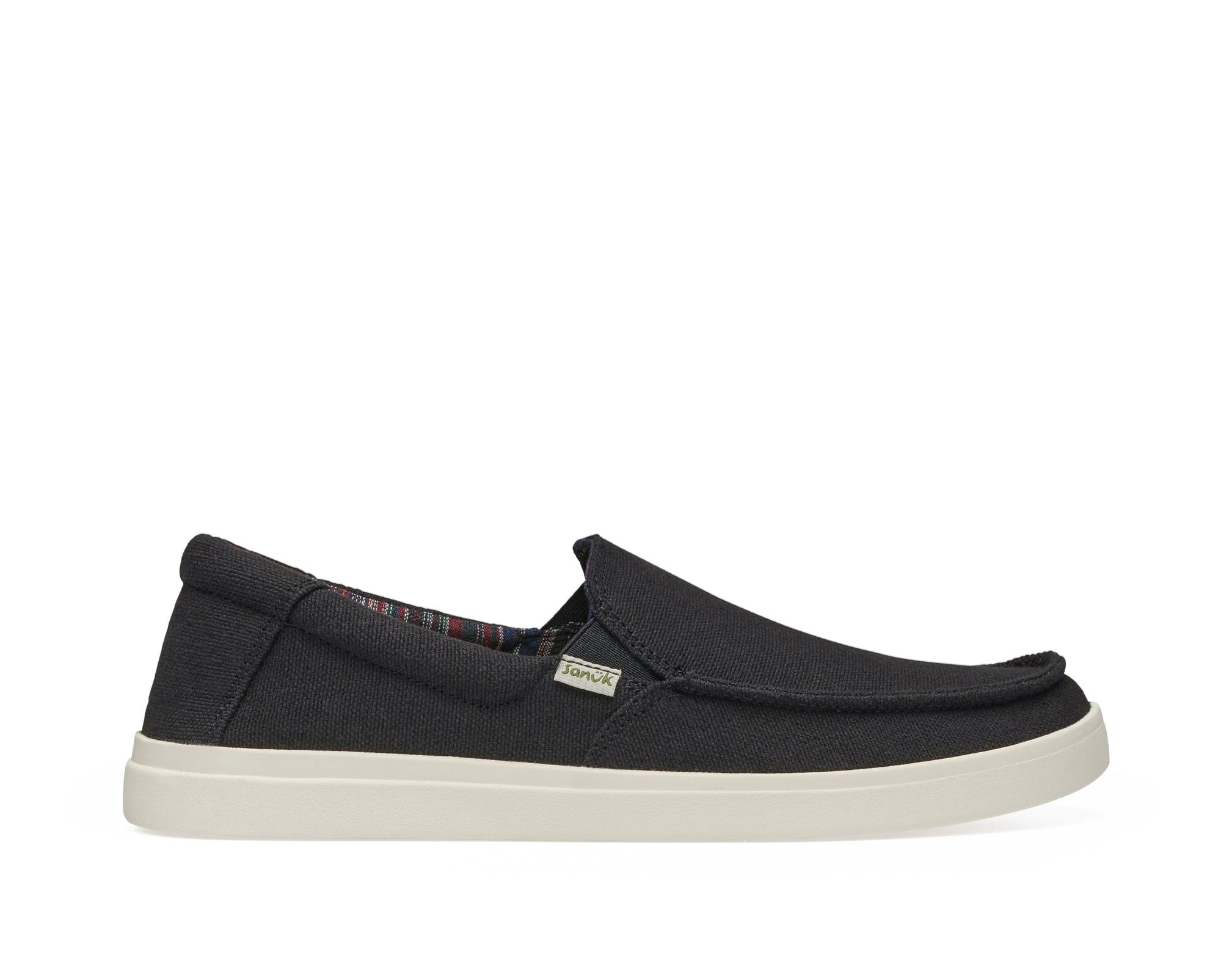 Sanuk Sideline 2 Hemp Shoes Black | RAEQ-56981