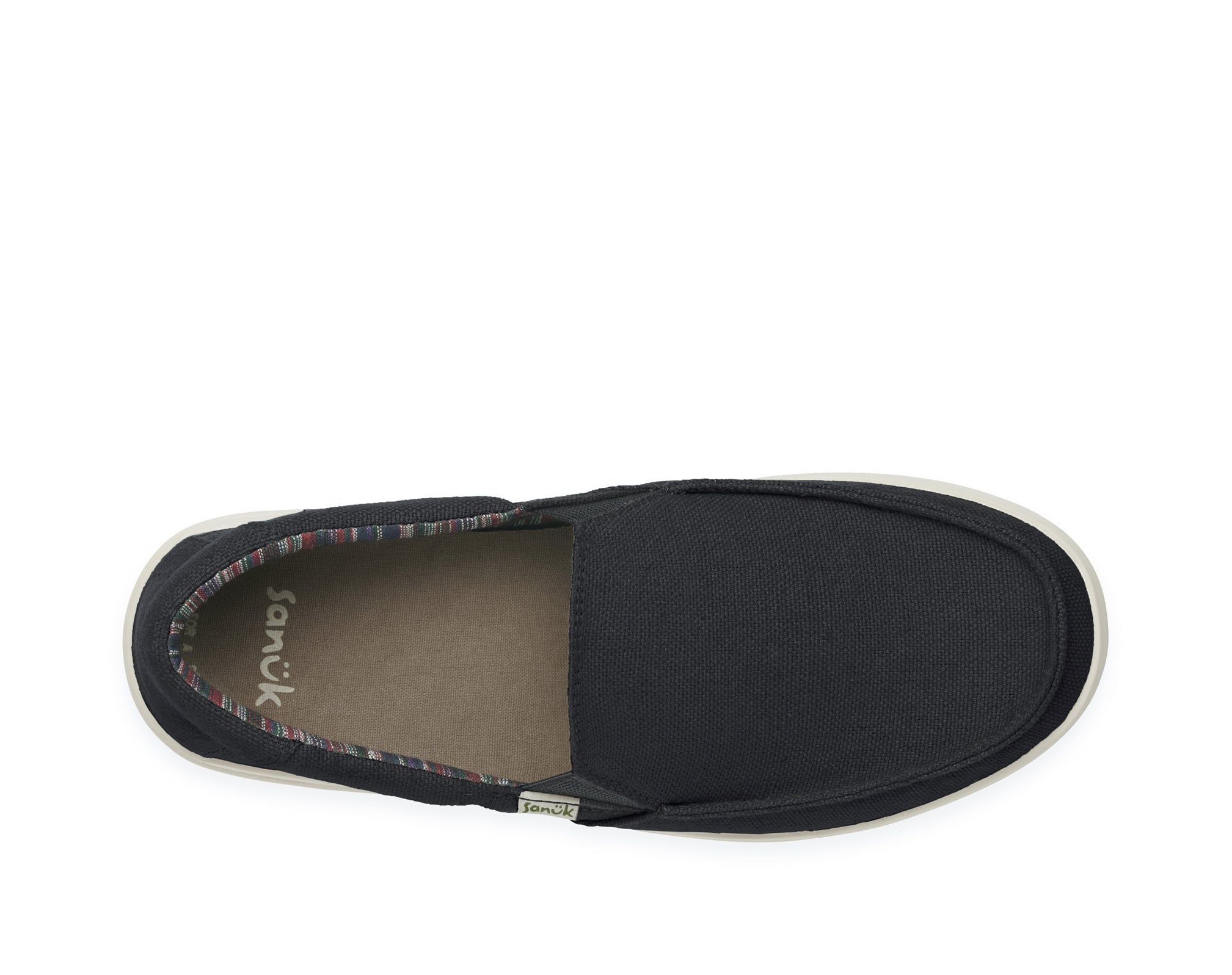 Sanuk Sideline 2 Hemp Shoes Black | RAEQ-56981