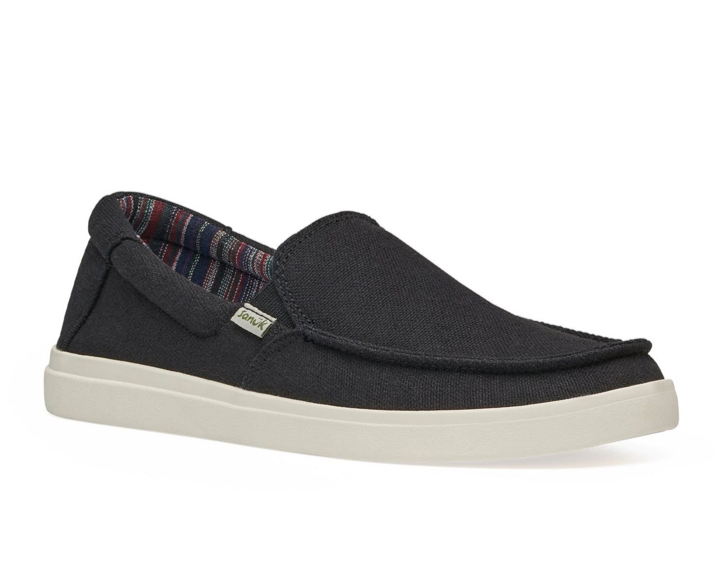 Sanuk Sideline 2 Hemp Shoes Black | RAEQ-56981