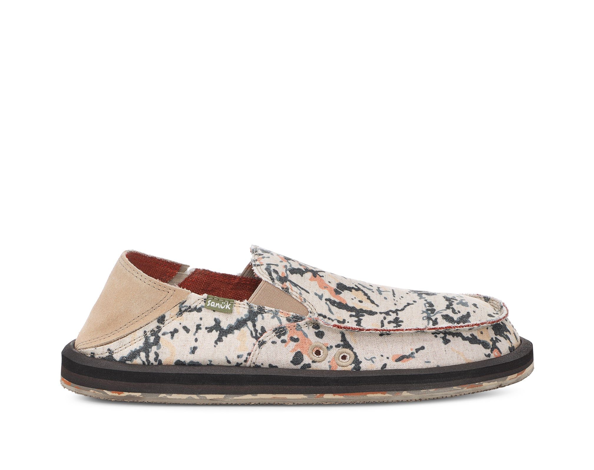 Sanuk Sidewalk Surfer St Donavon Shoes Paint Splatter | YIWD-93045