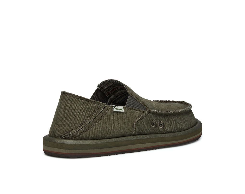 Sanuk Vagabond St Hemp Army Shoes Army | KZWM-45807