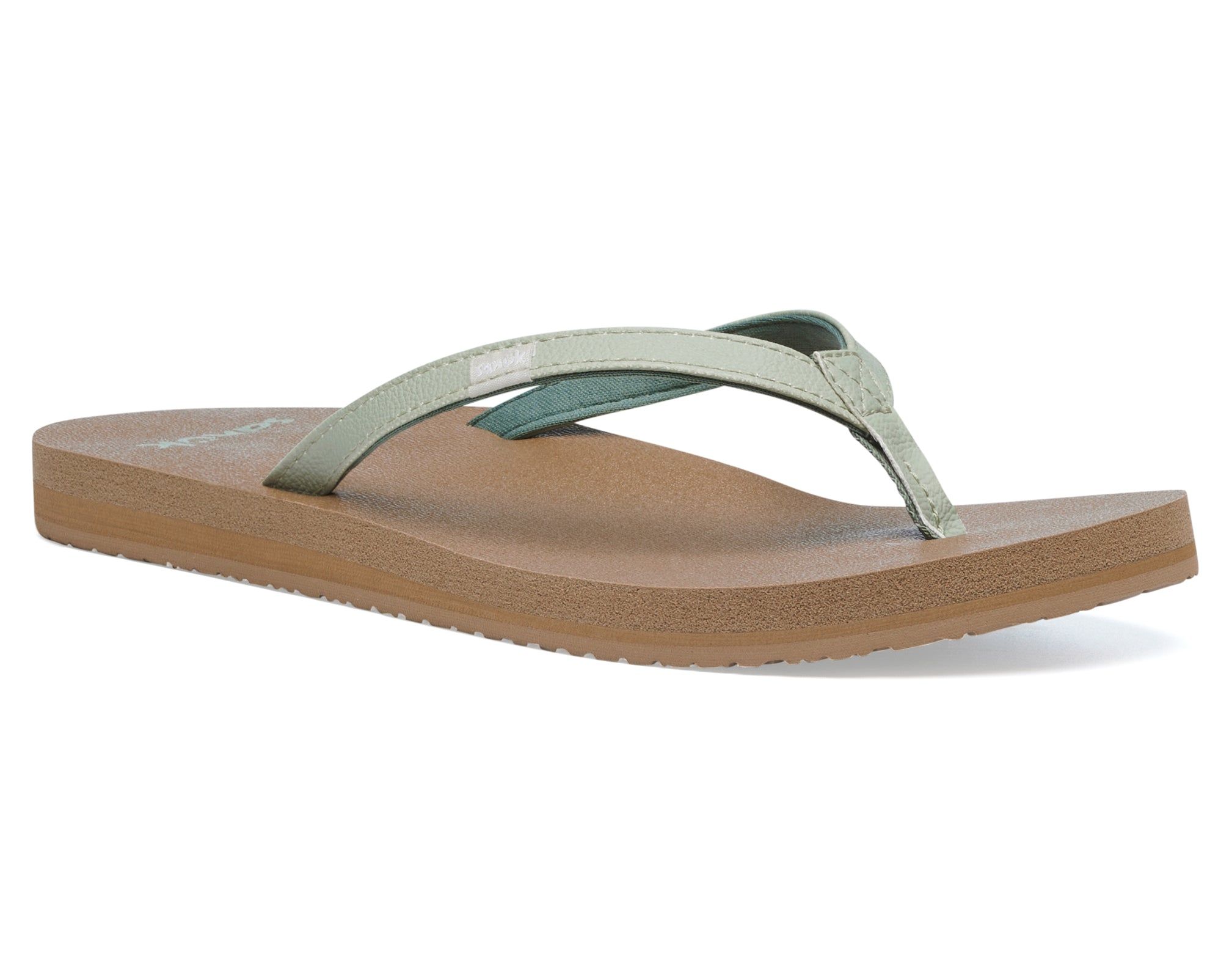 Sanuk Yoga Joy Desert Sage Sandals Olive | KIOP-89310