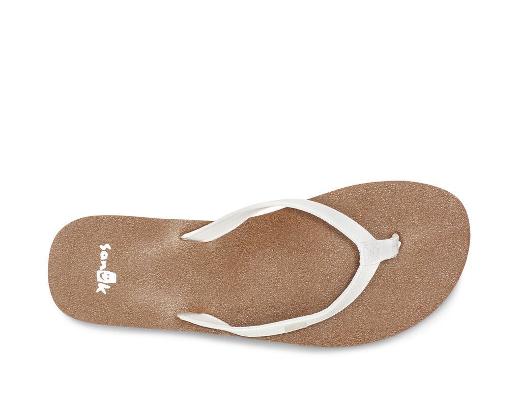 Sanuk Yoga Joy Sandals White / Brown | AZSH-20857