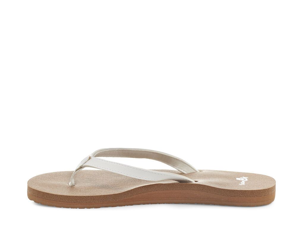 Sanuk Yoga Joy Sandals White / Brown | AZSH-20857